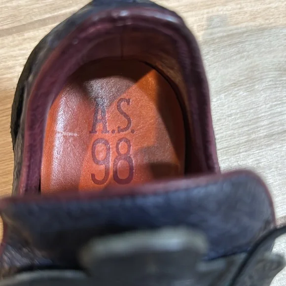 Super cool A.S.98 shoes size 37 u.s. 6.5 blue textured shoes and rivets A.S. 98 - Picture 7 of 9